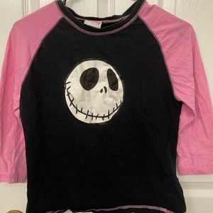 Nightmare Before Christmas Jack Skellington raglan t-shirt